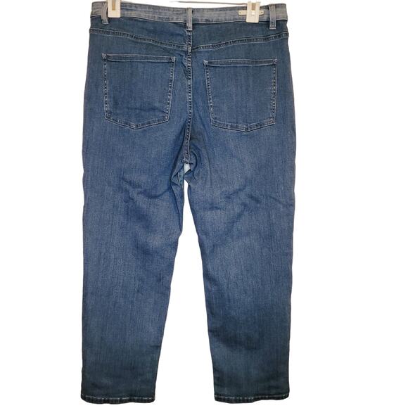 Soft Surroundings womens two tone light and dark blue straight leg jeans size 16 - Picture 2 of 11